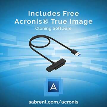 SABRENT USB 3.0 to SSD / 2.5-Inch SATA I/II/IIIHard Drive Adapter + 3 Pack SATA III (6 Gbit/s) Strai...