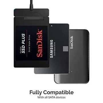 SABRENT USB 3.0 to SSD Adapter with Data Cables