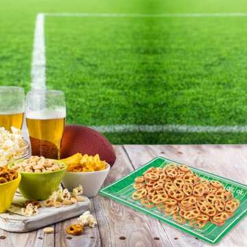 Augisteen 48 PCS Football Party Plates Football Superbowl Paper Plates Disposable Sports Theme Dinner Plates Serve 48 Guests for Super Football Bowl Sports Game Day Birthday Party Decor