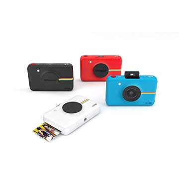 Zink Polaroid Snap Instant Digital Camera (Red) with ZINK Zero Ink Printing Technology
