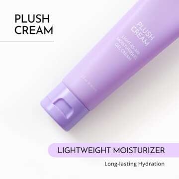 MAELOVE Plush Cream Lightweight Moisturizer, Unscented Hydrating Face Cream with Squalane, Hyaluroni...