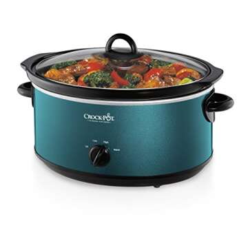 Crockpot Manual 7-Quart Slow Cooker, Turquoise