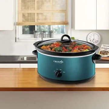 Crockpot Manual 7-Quart Slow Cooker in Turquoise - Perfect for All