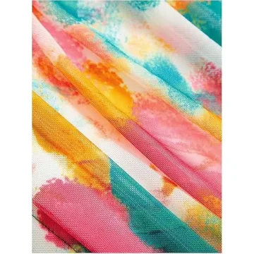 Floral Tie Dye Women's Crop Tank Top for Casual Wear