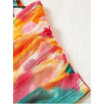 Floral Tie Dye Women's Crop Tank Top for Casual Wear