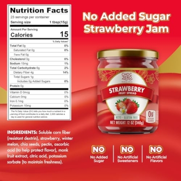 ChocZero Keto Strawberry Jam - All Natural, No Sugar