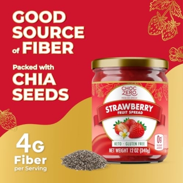 ChocZero Keto Strawberry Jam - All Natural, No Sugar