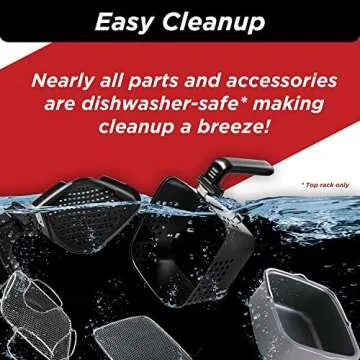 Nuwave Brio 6-Quart Healthy Digital Smart Air Fryer with Probe One-Touch Digital Controls, Advanced Cooking Functions, Removable Divider Insert & Grill Pan (NEW ACCESSORY),Black