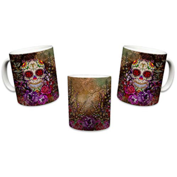 Sweet Gisele Skull Mug Unique Vibrant Ceramic Coffee Cup