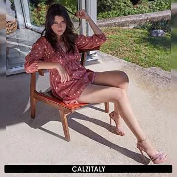 CALZITALY Seamless Sheer Tights with Comfortable Waistband, 15 Dernier Pantyhose (XX-Large, Skin)