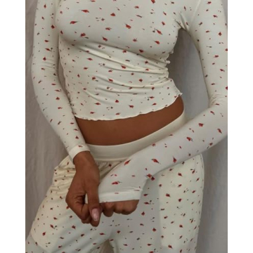 ROAONOCOMO Floral 2 Piece Pajama Set for Women