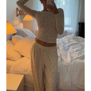 ROAONOCOMO Floral 2 Piece Pajama Set for Women