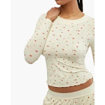 ROAONOCOMO Floral 2 Piece Pajama Set for Women