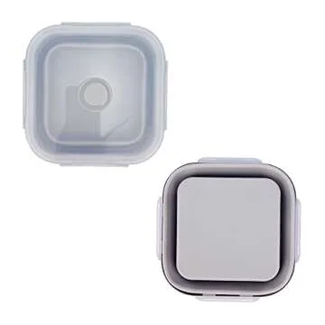 CARTINTS Collapsible Camping Bowl, Silicone Food Container with Lid, Space-Saving Camping Utensils for Kitchen and Outdoor, Microwave Safe 900ml