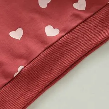 Toddler Baby Girl Valentines Day Sweatshirt Love Heart Print Crewneck Sweater Tops Valentines Spring Clothes (Love Heart Sweatshirt,12-18 Months)