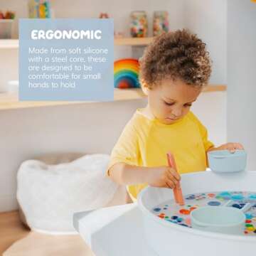 Coral Silicone Mini Tongs for Kids - Fine Motor Skills