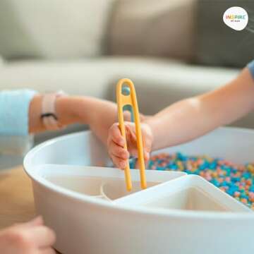 Coral Silicone Mini Tongs for Kids - Fine Motor Skills