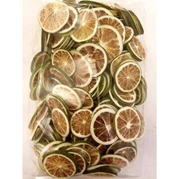 Little Valley Large 1 LB. Bag of Dried Lime Slices - Perfect for Potpourri, Crafts, Table Scatters -...