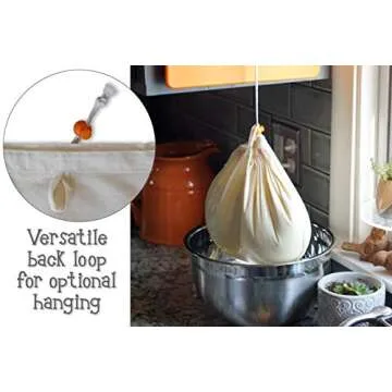 Kleynhuis Greek Yogurt Strainer Pouch, Organic Cotton (16"X9") / Reusable Cheesecloth Alternative