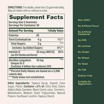 Nature's Bounty Probiotic Gummies for Digestive Health