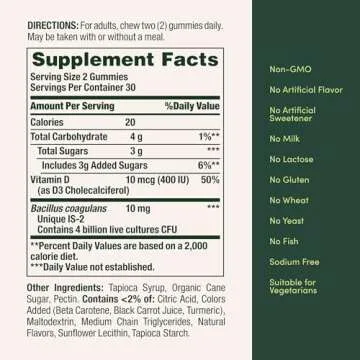 Nature's Bounty Probiotic Gummies for Digestive Health