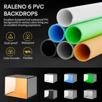 RALENO Light Box: 24W Portable Photo Studio Kit