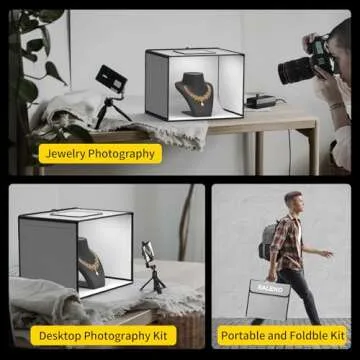 RALENO Light Box: 24W Portable Photo Studio Kit