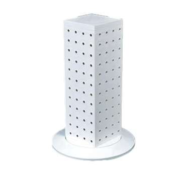 Azar Displays 700220-WHT Durable 4-Sided Pegboard Display for Retail Marketing