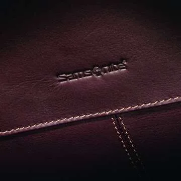 Samsonite Colombian Leather Flap-Over Messenger Bag - Brown Style
