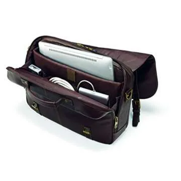 Samsonite Colombian Leather Flap-Over Messenger Bag - Brown Style
