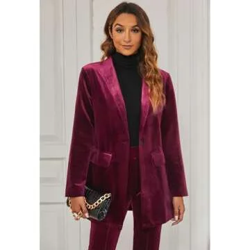 GRAPENT Red Jacket Women Womens Blazers for Work Casual Suit Jackets for Women Plus Size Jackets for...