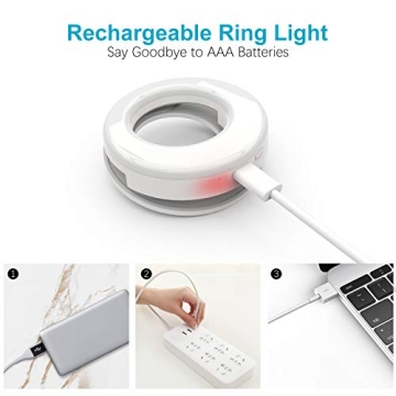 QIAYA Rechargeable Selfie Light for Phone and Video
