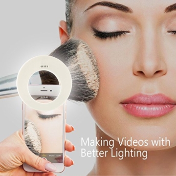 QIAYA Rechargeable Selfie Light for Phone and Video