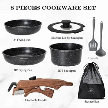 Kitchen Academy 10 Piece Stackable Cookware Set for RV
