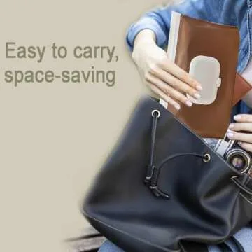 3 Pack refillable Baby Wipes Container for Travel，Earth Tone Portable Wipes Dispenser/Holder for Diaper， Wipe refillable case on The go （ Earth Tone Style）