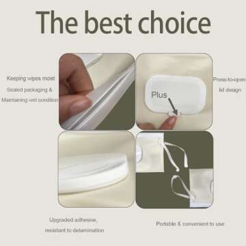 3 Pack refillable Baby Wipes Container for Travel，Earth Tone Portable Wipes Dispenser/Holder for Diaper， Wipe refillable case on The go （ Earth Tone Style）