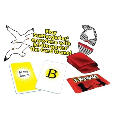 Scattergories Card Game Fast-Paced Fun Travel-Friendly
