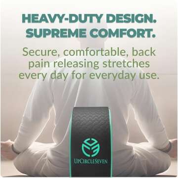UpCircleSeven Yoga Wheel - [Pro Series] Strongest & Most Comfortable Yoga Prop Wheel - Perfect for Back Pain Stretching & Backbends, 12 x 5 IN (Cyan)