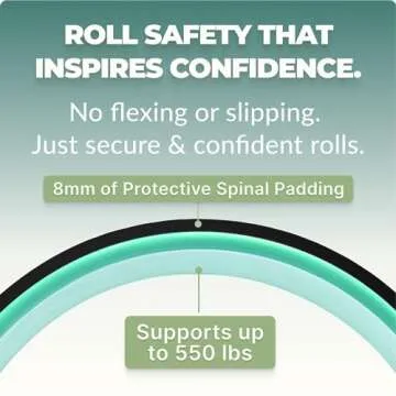 UpCircleSeven Yoga Wheel - [Pro Series] Strongest & Most Comfortable Yoga Prop Wheel - Perfect for Back Pain Stretching & Backbends, 12 x 5 IN (Cyan)