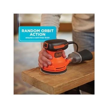 BLACK+DECKER 5 Inch Orbital Sander for Woodworking