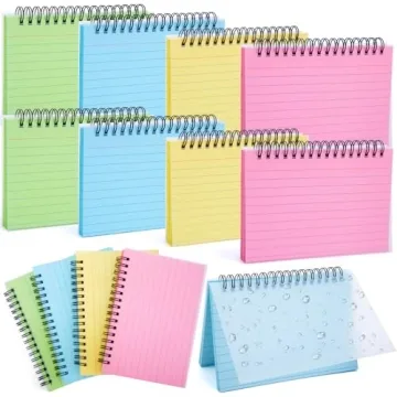 Koogel 400PCS Spiral Index Cards - Versatile Colored Note Cards with Waterproof Covers