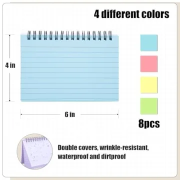 Koogel 400PCS Waterproof Spiral Index Cards for Any Occasion