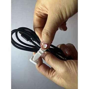 20Pcs Elastic Silicone Cord Organizer Straps 4.5 Inch Reusable Cable Zip Ties Cable Organizer Tie Management Holder Rubber for Cable Wire Food Bags, Home School Office Supplies