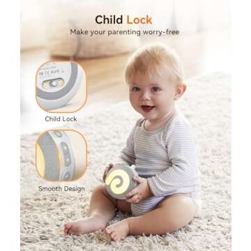 Dreamegg Portable Sound Machine Baby - D11 White Noise Machine for Baby Sleeping with Night Light, White Noise, Lullaby, Nature Sounds, Child Lock, USB Rechargeable Sound Machine for Travel Nursery