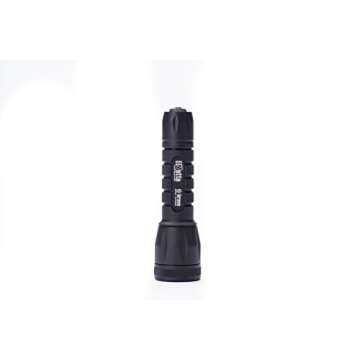Elzetta Bravo B-142: 2Cell Flashlight with Standard Bezel Ring, High Output AVS Head, Flood Optic, and Click Tailcap (6000K)