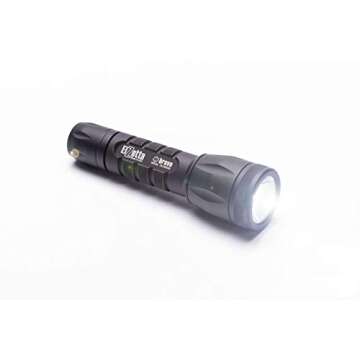 Elzetta Bravo B-142: 2Cell Flashlight with Standard Bezel Ring, High Output AVS Head, Flood Optic, and Click Tailcap (6000K)