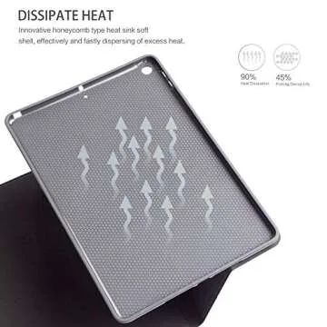 iPad 10.2 Case for iPad 9th Generation Case, iPad 8th/7th Generation Case for Women Girls iPad case 9th Generation Multi-Angle View Adjustable Stand Auto WakeSleep, Flower Hummingbird