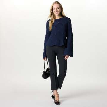 The Drop Kristy Ponte Kick Crop Pants for Effortless Style