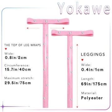 Yokawe Sparkly Leg Wraps for Women and Girls