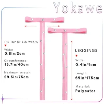 Yokawe Sparkly Leg Wraps for Women and Girls